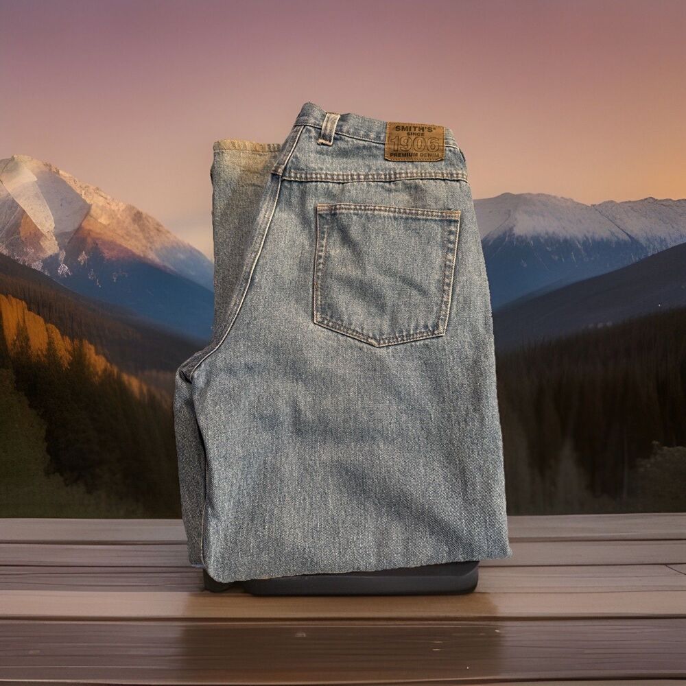 Smiths Workwear Since 1906 Premium Denim Size 36x30 Mens Jeans Cotton Straight